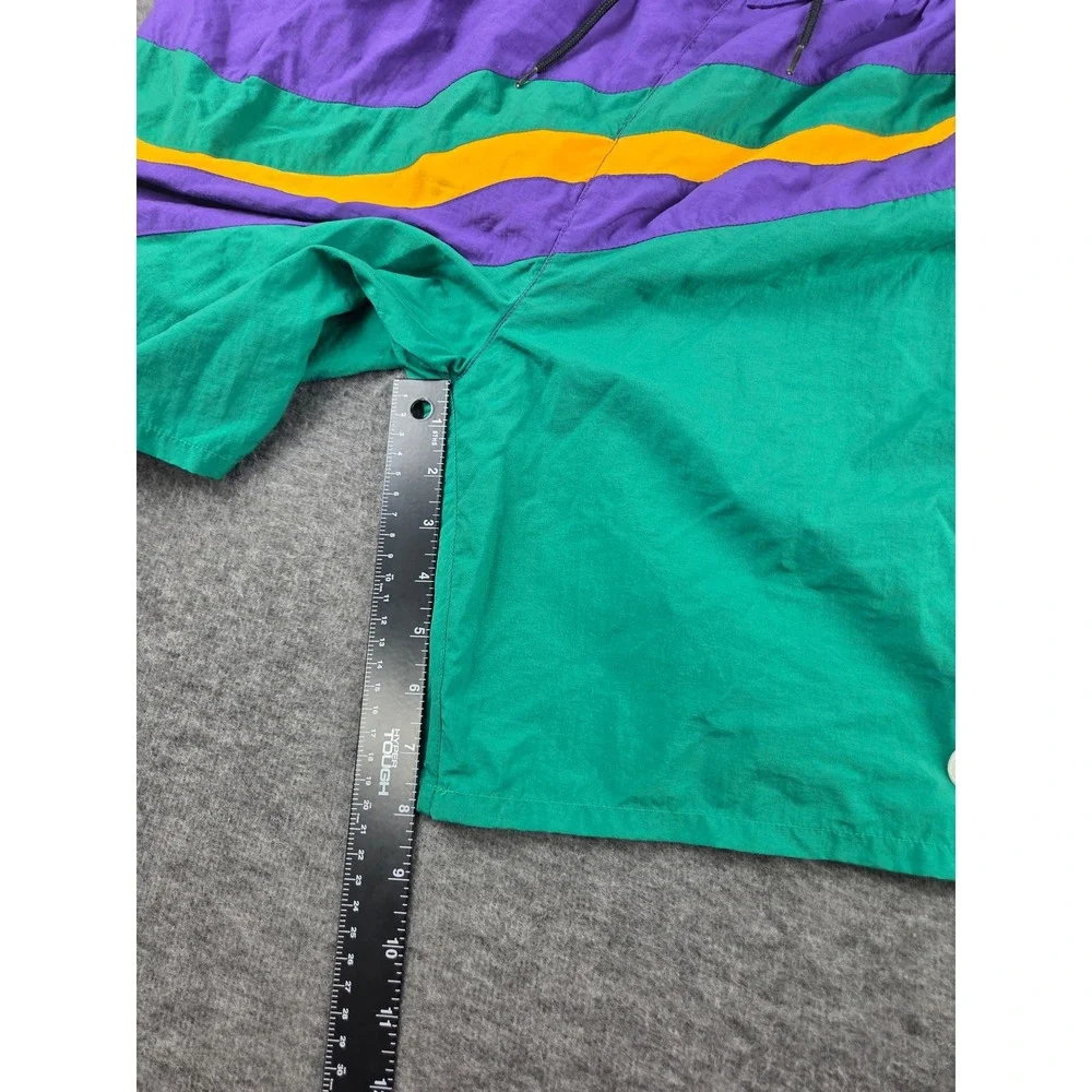 Nautica Swim Shorts Mens L Multi Wakeboarding Vintage Colorblock Nylon Trunks